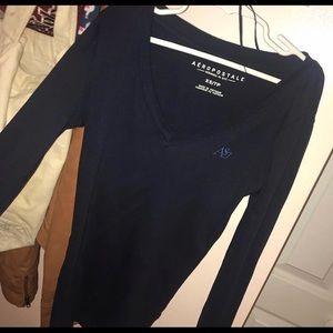 aeropostale, v-neck, long sleeve